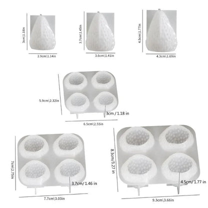 3D Strawberry Aromatherapy Candle Silicone Mold DIY Handmade Romantic Scented for Valentine's Day Party Home Decor Birthday Gift