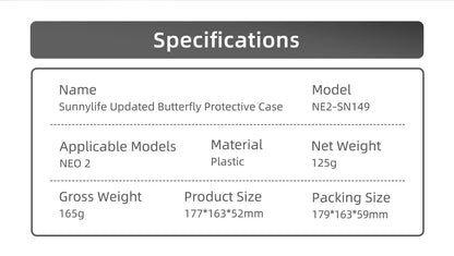 Upgraded Butterfly Body Box Case for DJI NEO 2 Protection Carrying Case Can Hold Batteries Box for DJI Neo 2 Bag Accessories
