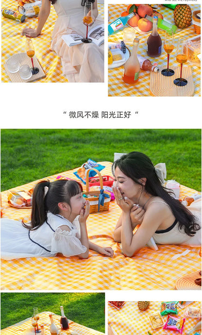 Outdoor Waterproof Picnic Mat Moistureproof Portable Beach Mat Ins Style Camping Picnic Blanket for Travel Camping Hiking