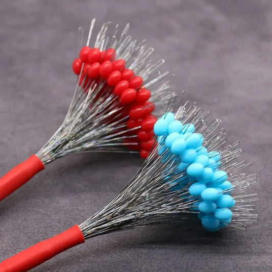 100pcs/Pack S/LOlive Float Fishing Bobber Silicone Stopper Red/Blue Space Bean Connector Line Resistance Fishing Accessories by PDG ibma