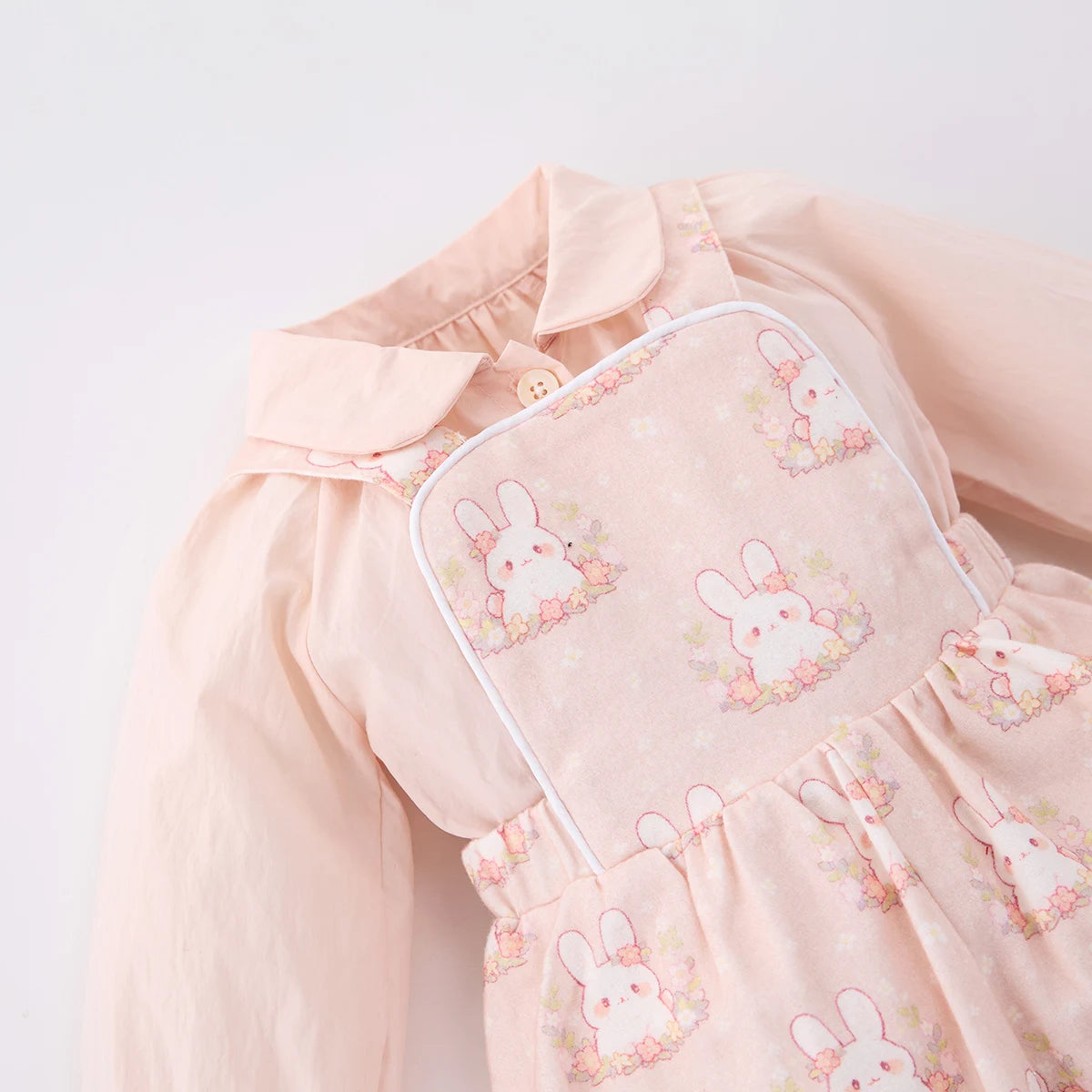 Infant carrycot pants set - Korean style - Girls' baby dress with sweet and stylish design - Cute rabbit print - Two-piece set
