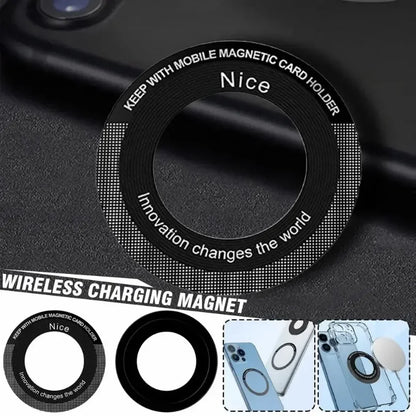 1pc Universal Magnetic Metal Ring Plate Sticker Wireless Charger Adapter for Magsafe Magnet Car Phone Holder Support