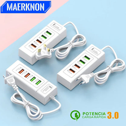 USB C Charger Power Strip Multi Ports Fast Charging EU/US/UK Plug Power Adapter Quick Charge 3.0 PD Type C Wall Charger Socket