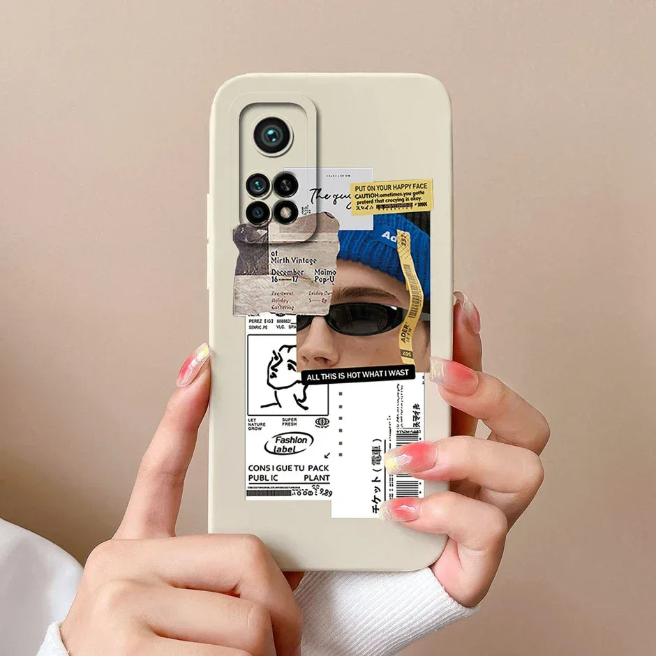 For Xiaomi Mi 10T 5G Phone Case Matte Liquid Silicone Shell For Xiaomi Mi 10T Pro 5G Cute Cat Cartoons Ultrathin Fashion Fundas