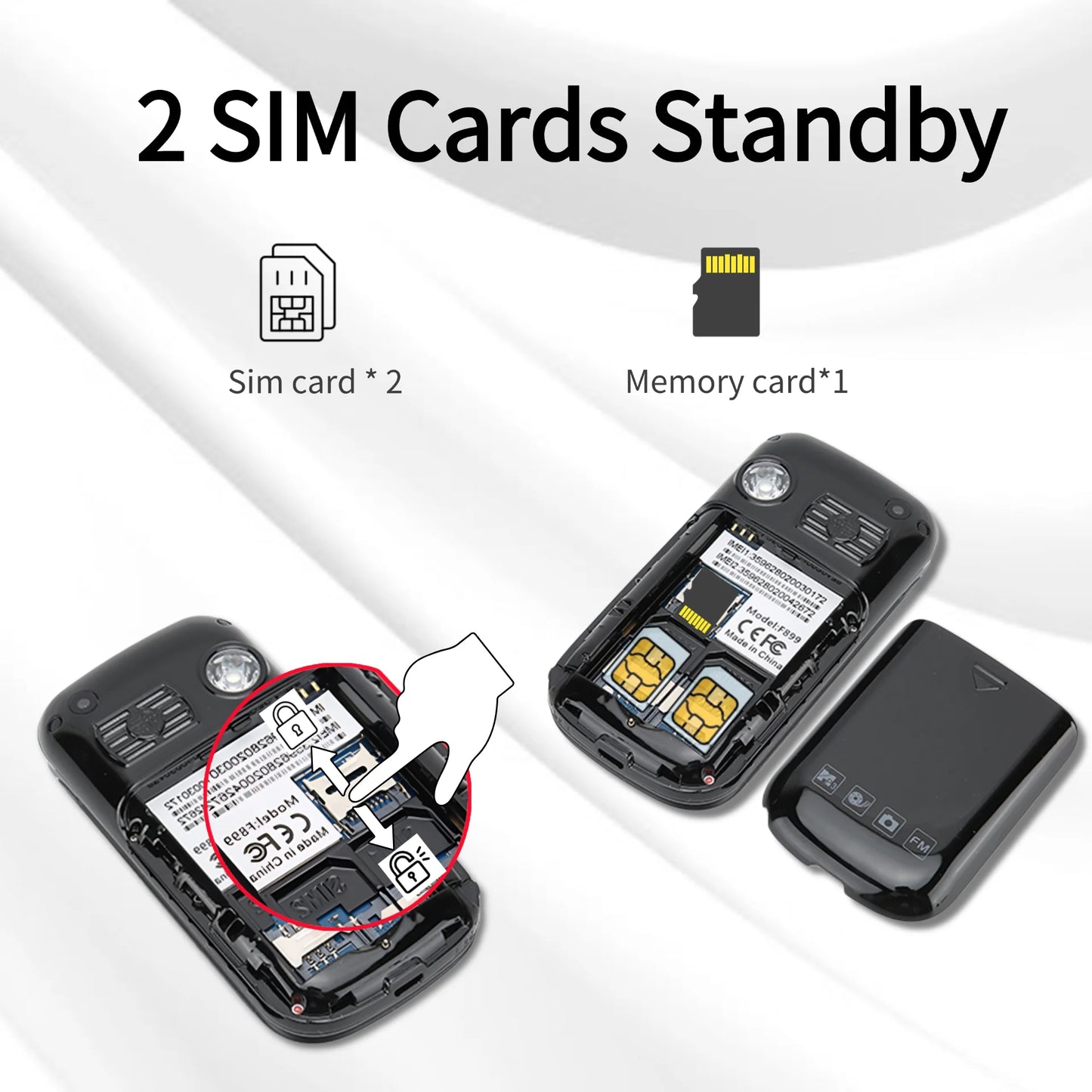 Mafam F899 Small Cover Folded Elderly Mobile Phone For Seniors Dual Display SOS Button Fast Quick Call Anti-Scratch Low Price