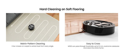 Lefant M320 cordless Robot Vacuum Cleaner and mop, 6000Pa ,210 Mins Runtime,Self-Charging,Ideal for Hard Floor, Pet Hair,Carpet