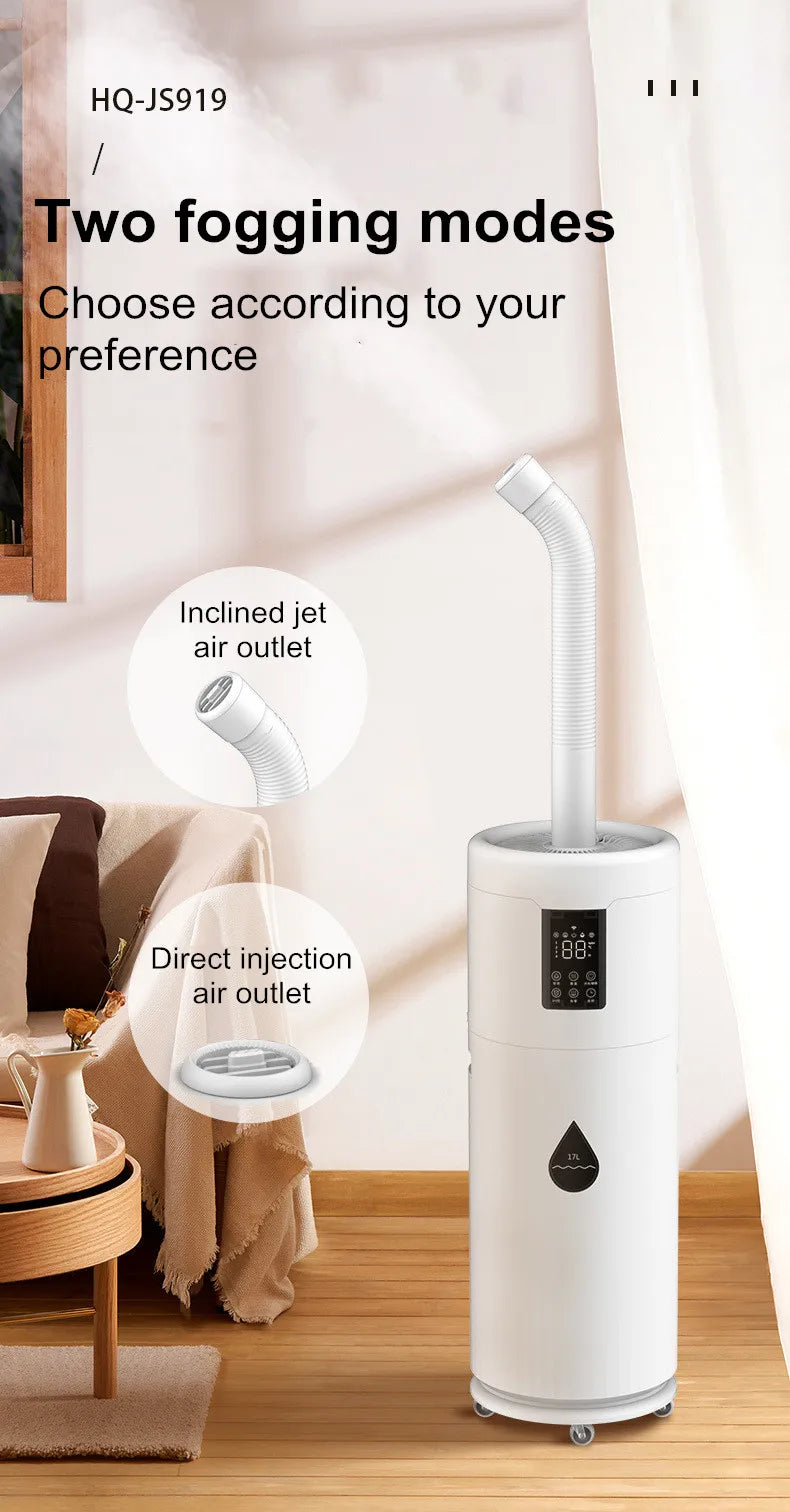100-240V Humidifiers for Large Room Wholehouse Humidifier 2000 sq.ft.Honovos 17L/4.5Gal Ultrasonic Cool Mist Large Humidifier