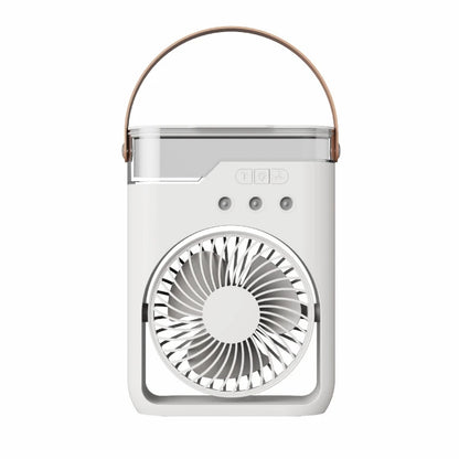 Camping Essential Oil Air Cooler Outdoor Portable Misting Fan with Interchangeable Fragrance Pads,Compact Desktop Cooling System
