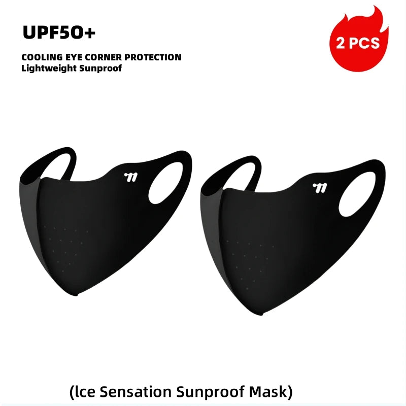WEST BIKING Summer Sunscreen Traceless Mask 3D Ice Silk Breathable UV Protection Mask Summer Outdoor Sport Cycling Sports Masks