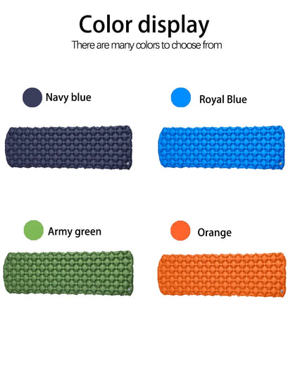 Outdoor Camping Sleeping Pad Folding Sleep Mat Beach Inflat Mattress with Pillows Ultralight Air Mat Travel Hiking New