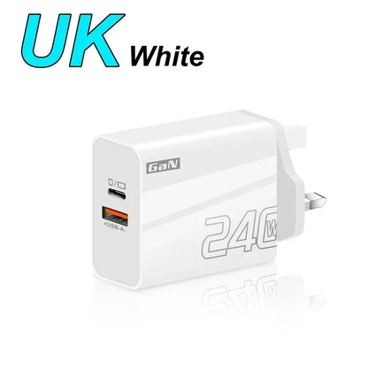 240W GaN USB Type C Charger PD Fast Charge Phone QC 3.0 Quick Chargers For iPhone 17 16Pro Max Mini iPad Charging NEW