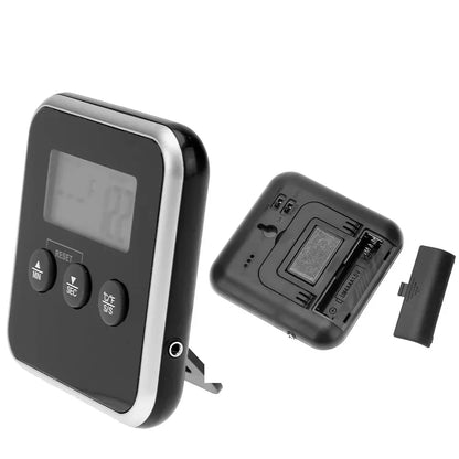 Electronic Digital LCD Food Thermometer Probe BBQ Meat Water Oil Cooking Temperature for Kitchen Cooking Alarm Cooking Timer