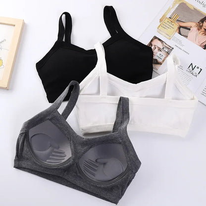 Seamless Push Up Bra for Women - Cotton Sports Bralette with Removable Pads, Wire-Free Comfort for Yoga & Daily Wear