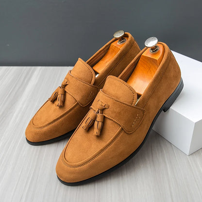 Fashion Casual Business Shoes Men High Quality Office Social Leather Shoes Men Slip On Loafers Man Tassel Men's Dress Shoes
