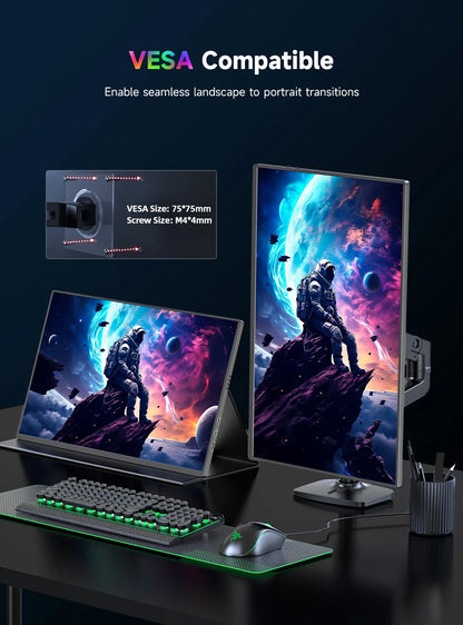 UPERFECT 16' 1200 Nits 4K Portable Monitor for Laptop 3840*2400 UHD 100% SRGB IPS HDR Speakers External Travel Gaming Display