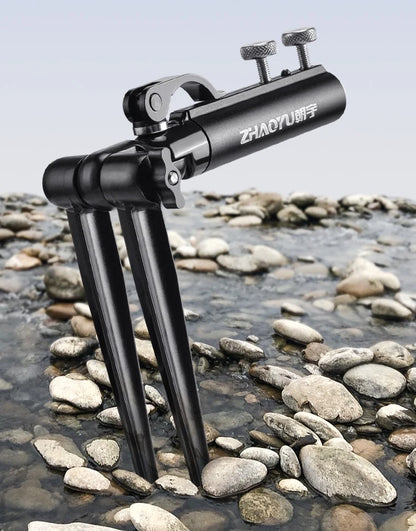 Shawto 2.1M Stainless Steel Thickened Telescopic Fishing Rod Holder 7 Section Bracket Rack Pole Stand Fishing Tools