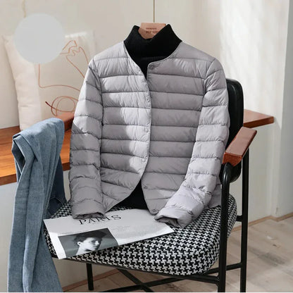 Light Down Coat Spring Autumn Warm Women White Duck Down Slim Jackets Female Fashion Ultra Lightweight Packable Puffer Coats