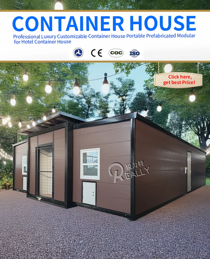 NEW Folding Container Home Luxury Portable Office 20Ft Prefab Container House Restaurant  for Temporary Site Offices