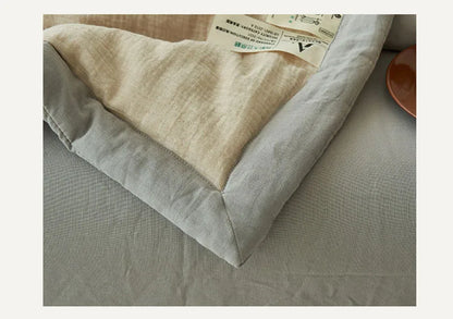 Japanese Double-Layer Yarn Summer Quilt High-Quality Two-Tone Soybean Thin Quilt Skin-Friendly Cooling Comfort for Single Double