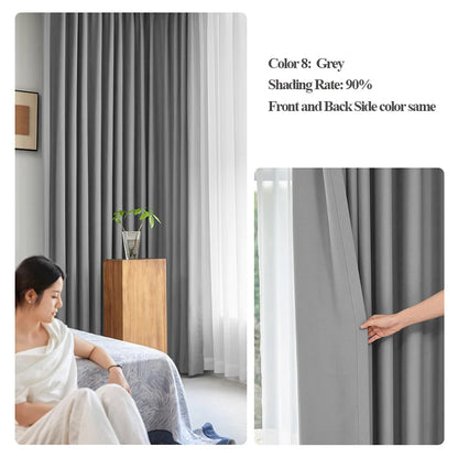 Custom size 300cm Height 80-95% shading Rate Blackout Curtain for Bedroom Window Living Room Drapes,Front and Back Color Same