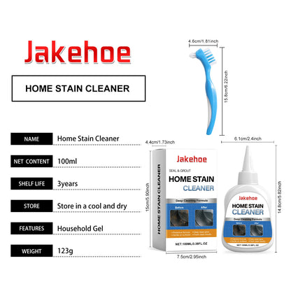 JAKEHOE Household Stain Remover Gel Heavy Duty Washing Machine Cleaner with Brush Shower Bathroom Sink All-Purpose Cleaning Gel