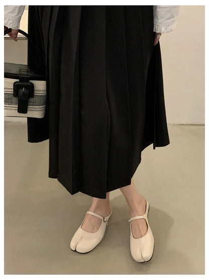 Women Tabi Ninja Slippers Brand Mules Soft Microfiber Comfy Flats Fashion Split Toe Slides Casual Loafer Shallow Ballerina Mujer