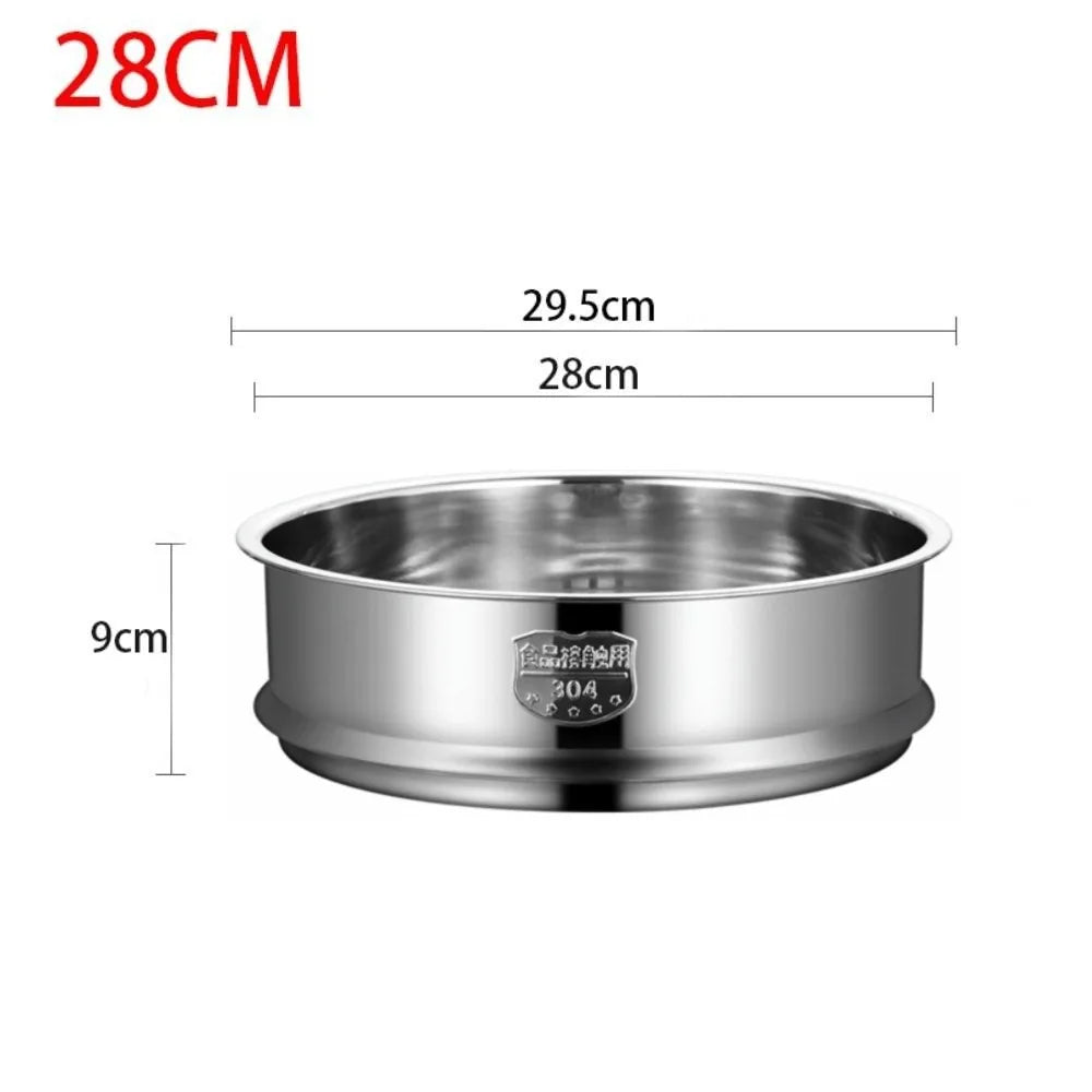 304 Stainless Steel Steamer Basket 16-32cm Thickened Pot Steaming Grid Safe Material Thicken Strainer Food Steam Rack