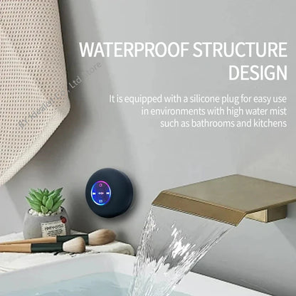 2025 Waterproof Wireless Led Bluetooth Speaker Large Suction Cup Bathroom Mini Portable Speakers Outdoor Sport Stereo Speakers