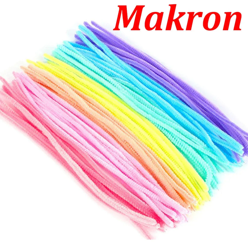 100-1500Pcs Colorful Chenille Stem Pipe Cleaners Plush Twisted Stem Wired Sticks Twist Stick DIY Handcraft Twisting Decorations