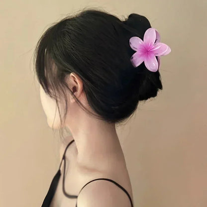 New Flower Shape Hair Claw Clips for Women Girls Barrette Crab Claw Clip Ponytail Hairpins Bath Beach Headwear Hair Accessories