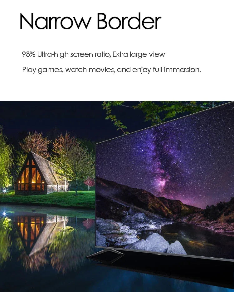 【Hot】55inch Android WebOs Smart TV Television 55 65 75 85 Inch Full Screen 4K UHD LED TV