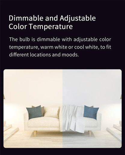 Global Version Yeelight Smart LED Bulb W3 E26 WiFi Connection Dimmable Voice Control Compatible with Mijia Google Home