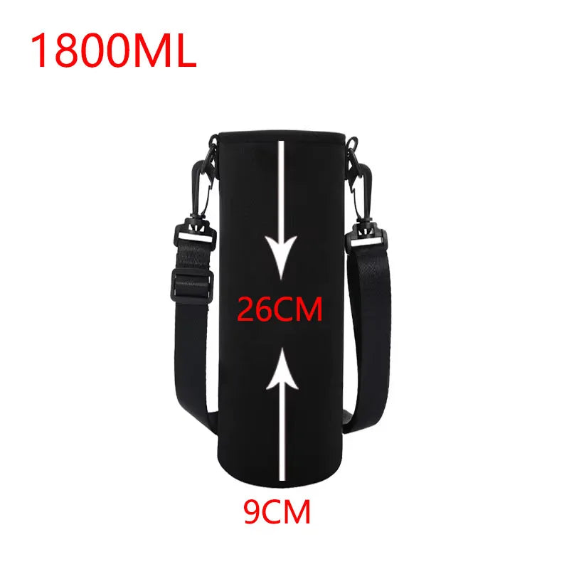 750ML/1000ML/1500ML Portable Water Bottle Insulated Neoprene Holder Pouch Bag Travel Thermos Cup Cover With Adjustable Strap