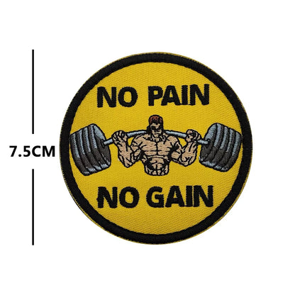 Sports Fitness Gym Patches No Pain No Gain ATHLETE team club Tactical Embroidered Patch brand Armband