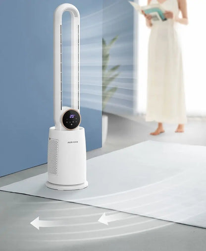 Bladeless Tower Fan with Remote Control 120° Oscillating Air Purifier for Baby Room/Dorm Quiet Floor Fan with Sterilization