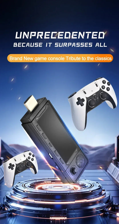 2025 X9 Pro Retro 4K 3D Game Stick TV HD Video Game Console 905X3 Chip 256G 42000 Games For PS1/PSP/SFC/N64 Dual 2.4G Controller