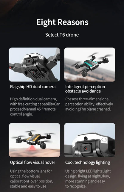 2026 New G6 GPS Drone 8K Professional HD Camera Optical Flow 5G WIFI Omnidirectional Obstacle Avoidance Quadcopter Kids Gift Toy