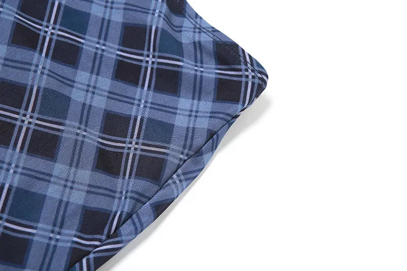 Women Spring Autumn Plaid Print Wrap Hips Skirts Fashion Ankle-Length Sexy Slim Pencil Skirts Preppy Style Girls Slit Midiskirt
