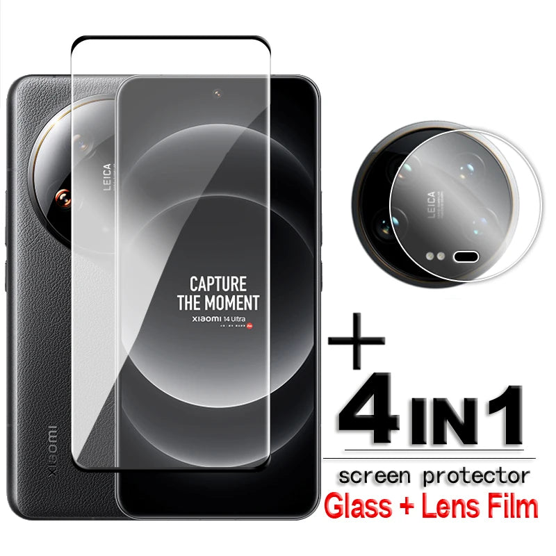 For Xiaomi 14 Ultra 5G Glass Full Cover 3D Curved Screen Protector Xiaomi 13 14 Ultra Tempered Glass For Xiaomi 14 Ultra Film