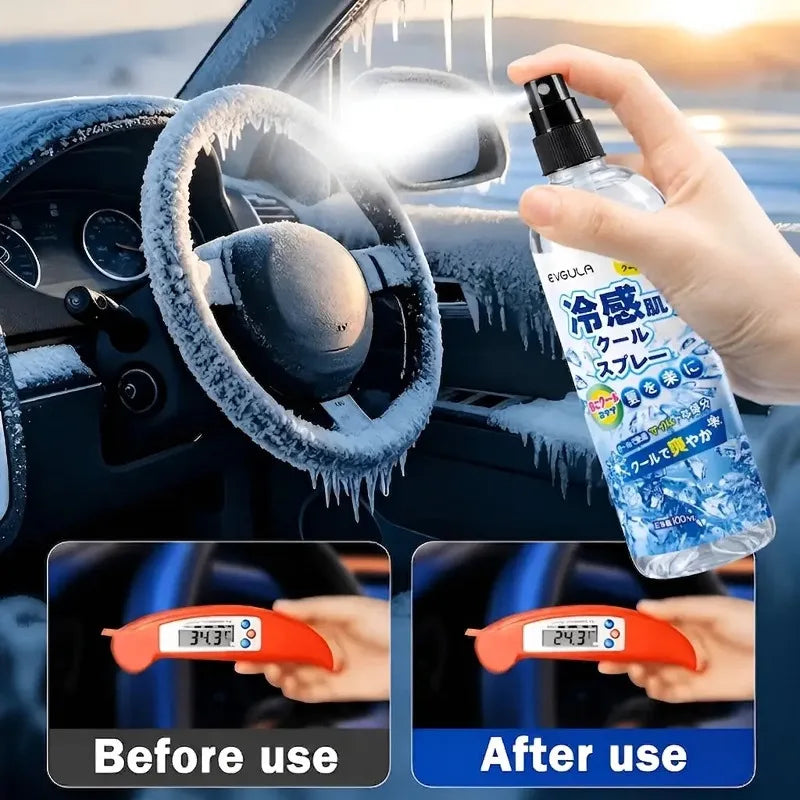 Cooling spray gentle and non-irritating for summer outdoor sports fitness student military training and preven