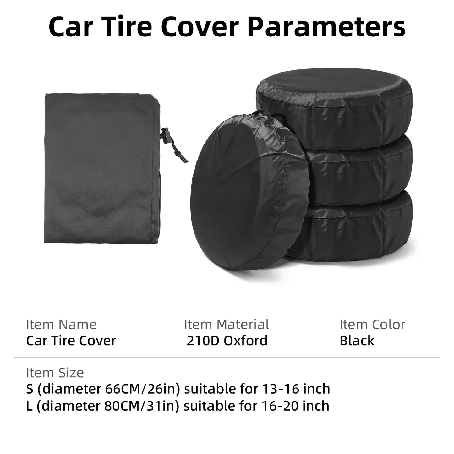 Car Spare Tire Cover Sunscreen Tire Bag Dustproof Protective Film Cloth Waterproof Spare Tire Wheel Bag Tyre Spare Storage Cover