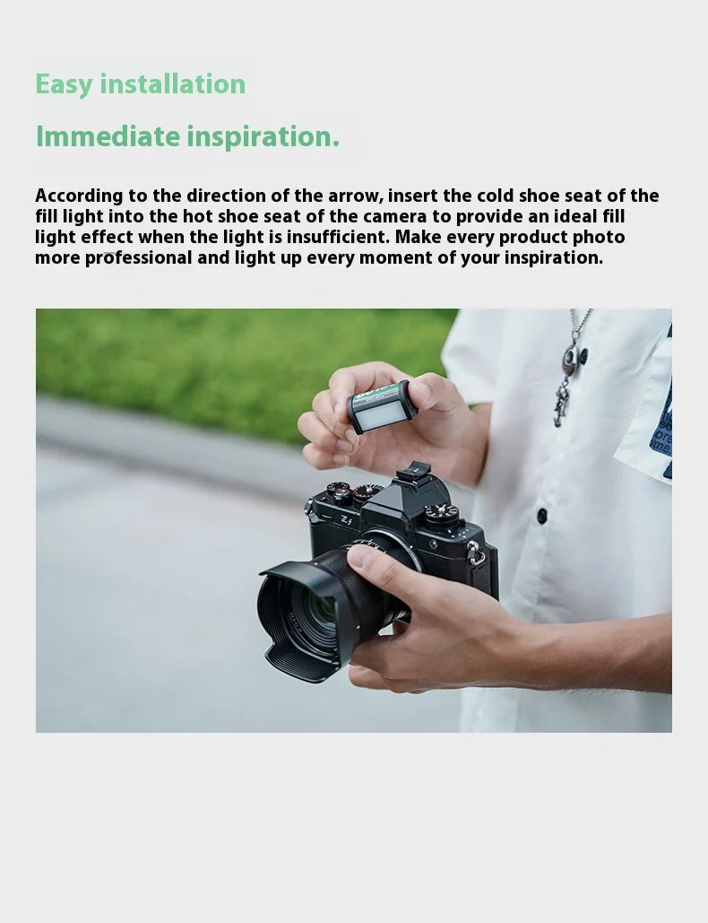 TTARTISAN RGB BI Fill Light Video Light Magnetic Mount Reteo Film Style Mini LED Light 0.5W 3000/4500/6000K CRI 95+ 300mAh TT