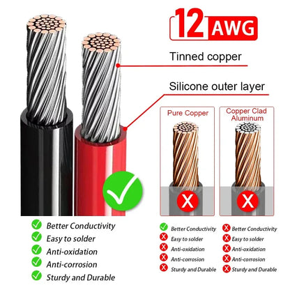 XT60 12AWG Parallel Battery Connector XT60Male/Female Cable Dual Extension 40CM/60CM Silicone Wire for RC Battery Motor