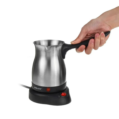 220V 800W Portable Electric Coffee Maker Turkish Greek Coffee Machine Stainless Steel Separated Home Office Espresso  Moka Pot