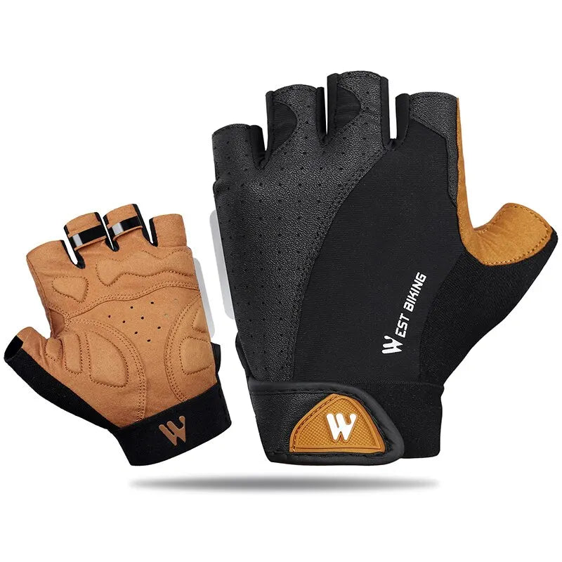 WEST BIKING Sports Bike Gloves Half Finger Men Women MTB Cycling Gloves Running Fitness Gym Riding Motorcycle Bicycle Gloves