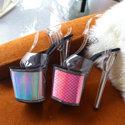 New Pattern Superior Quality Super High Heel Ladies Shoes High Heel Ladies Shoes 17CM/7inches Crystal Thin Heels Sandals Wedding