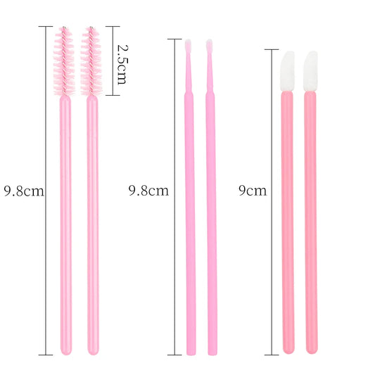 200 Pcs Eyelash Extension Makeup Set Special Eyelash Removal Micro Brush Lipline Brush for Women Lash Make Up Tool