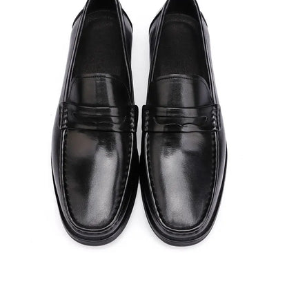 Vintage Top Layer Genuine Leather Slip on Loafers Breathable Moccasins Driving Design Casual Cowhide Shoes for Men