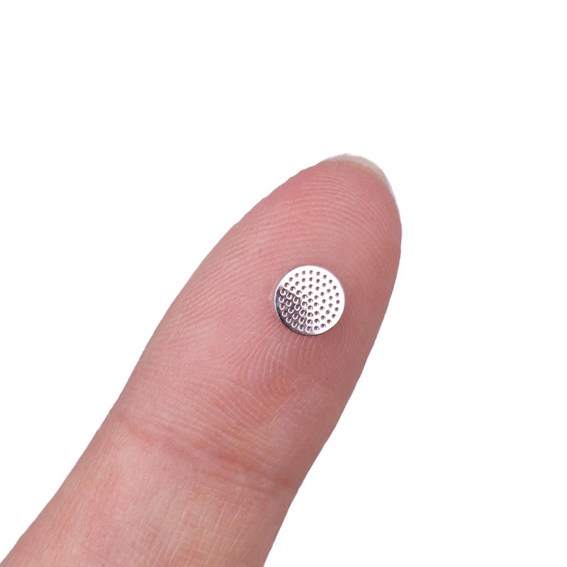 20PCS 4.0-5.0mm In-EarSpeaker Dust Filter Mesh–Replacement Steel Mesh with Glue for Earbud Driver Protection,OEM-Grade RepairKit