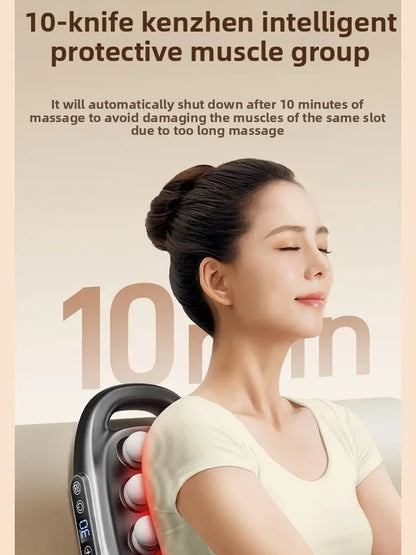 Brand high-end 16-head fascia gun multi-head massager, waist and back muscles deep relaxation 16-head massager